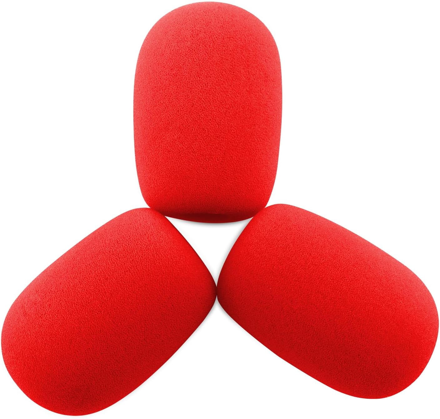 JJEAN-A40 TR Pop Filter Replacement for Astro A20 A30 A40 A50 A40TR Gaming Headset Microphone Red Foam Windscreen Mic Cover, 3-Pack