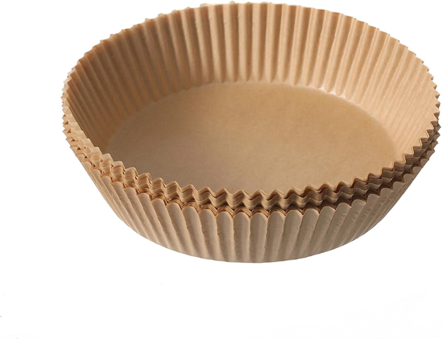JJEAN-Air Fryer Liners Disposable Round.Virgin Pulp Parchment Paper for 4qt-6qt Air Fryer.Food Grade,Non-stick, Oil-proof & Heat Resistant for Baking,Microwave,Cooking & Deep Fryer Accessories (125)