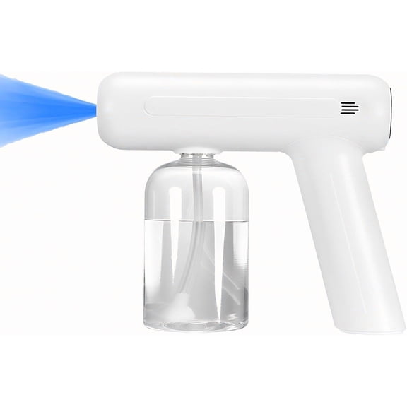 JJEAN-Atomizer Sprayer,Cordless Electric Fogger, Rechargeable ULV Nano Sprayer with Blue Light, 380ml Nano Spray Gun Handheld FoggerElectrostatic Portable Spray
