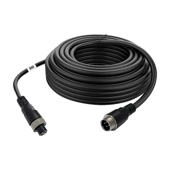JJEAN-Auto 4-pin Aviation Video Extension Cable, Backup Camera Extension Cable for Car, Trailer, Bus, Truck Reversing Rear View Camera. (26.2FT/8M)
