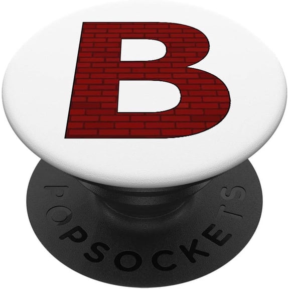 JJEAN-B Brick Wall Red Block Monogram Initial Capital Letter