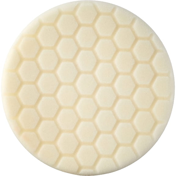 JJEAN-BUFX_104_HEX6 Hex-Logic Light-Medium Polishing Pad, White (6.5 Inch Pad Made for 6 Inch Backing Plates), Gray, 1 Pad Included