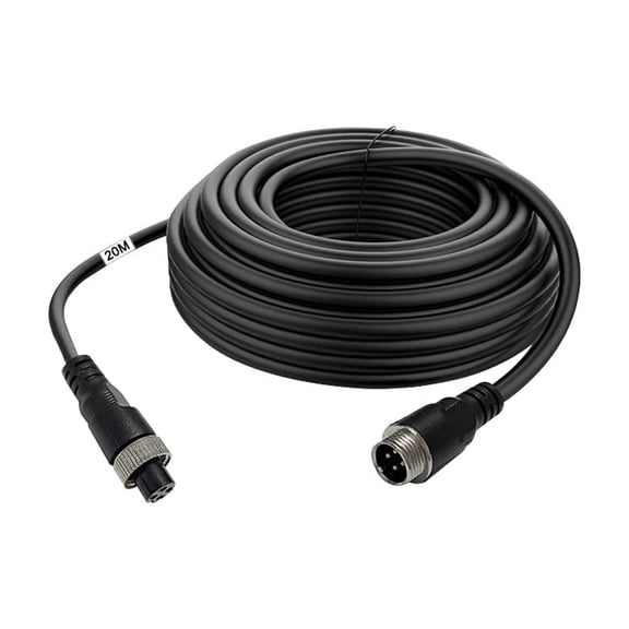 JJEAN-Backup Camera Cable 4PIN Aviation Video Extension Cable, Backup Camera Extension Wire for Car, Trailer, Bus, Truck Reversing Rear View Camera. (65.6FT/20M)