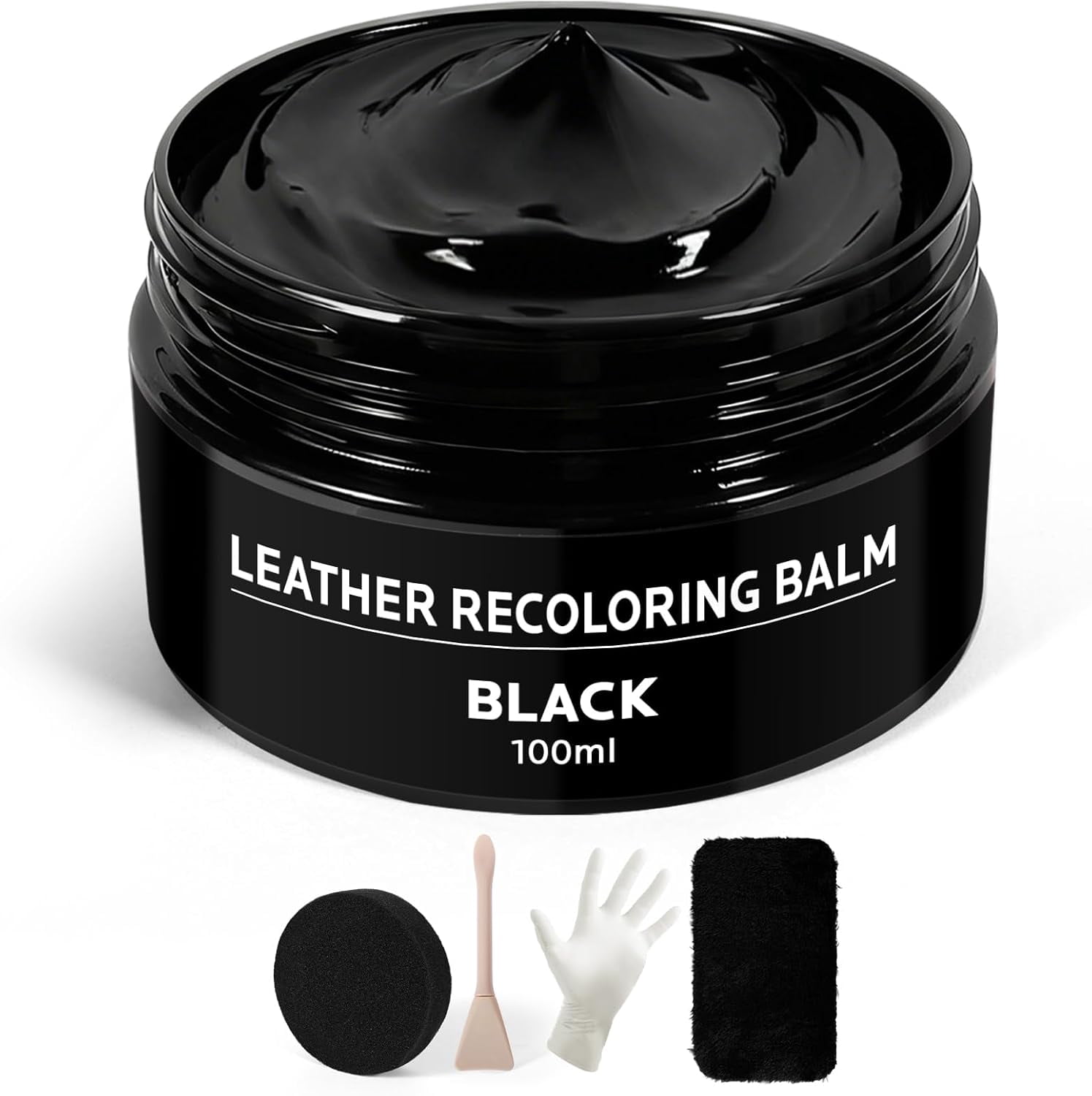 JJEAN-Black Leather Recoloring Balm: Premium Dye Repair Kits for Couch Sofas Car Seats Shoes Bags & Vinyl Furniture