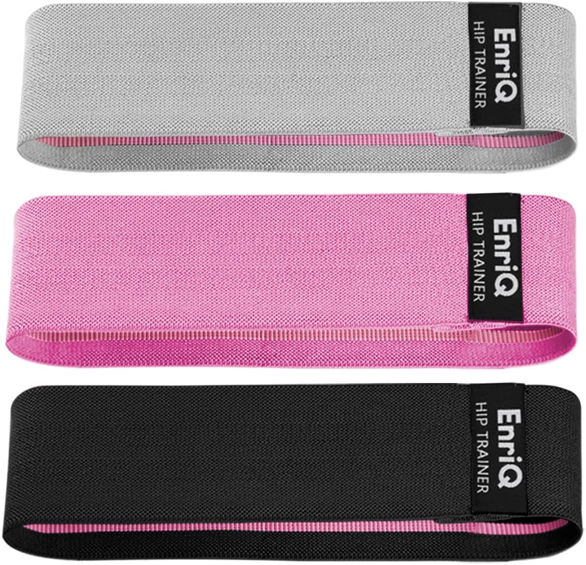 JJEAN-Booty Bands Fabric Resistance Bands for Legs and Butt - Non Slip Cloth Hip Bands Elastic Workout Bands - Activate Glutes and Thighs - Made of Premium Elastic Fabric