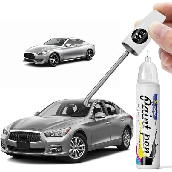 JJEAN-Brilliant Silver Metallic/Liquid Platinum (K23) Touch Up Paint Compatible with Infiniti, DIY Car Paint Scratch Repair, Automotive Paints, Quick & Easy Fix Scratch Repair for Q30/Q40/Q50/Q60