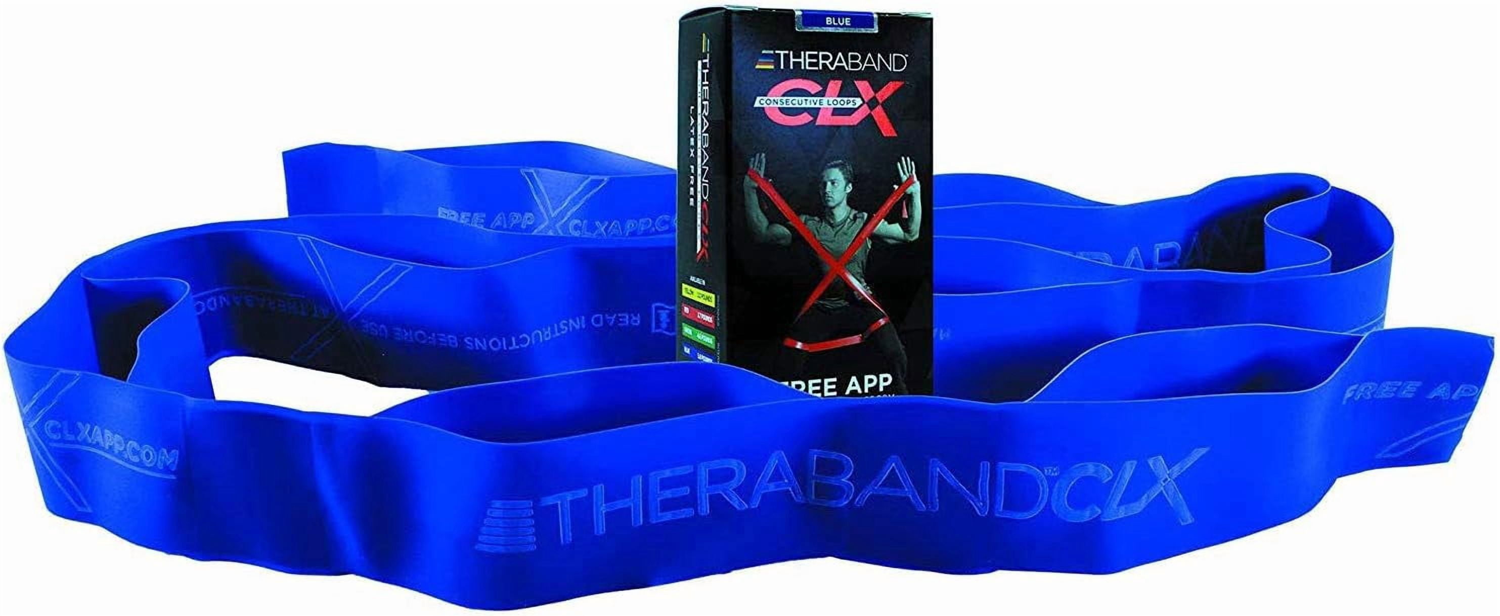 JJEAN-CLX Resistance Band with Loops, 5-Foot Non-Latex Exercise Band for Mobility, Rehab, Stretching & Home Workouts, Color-Coded Resistance Levels