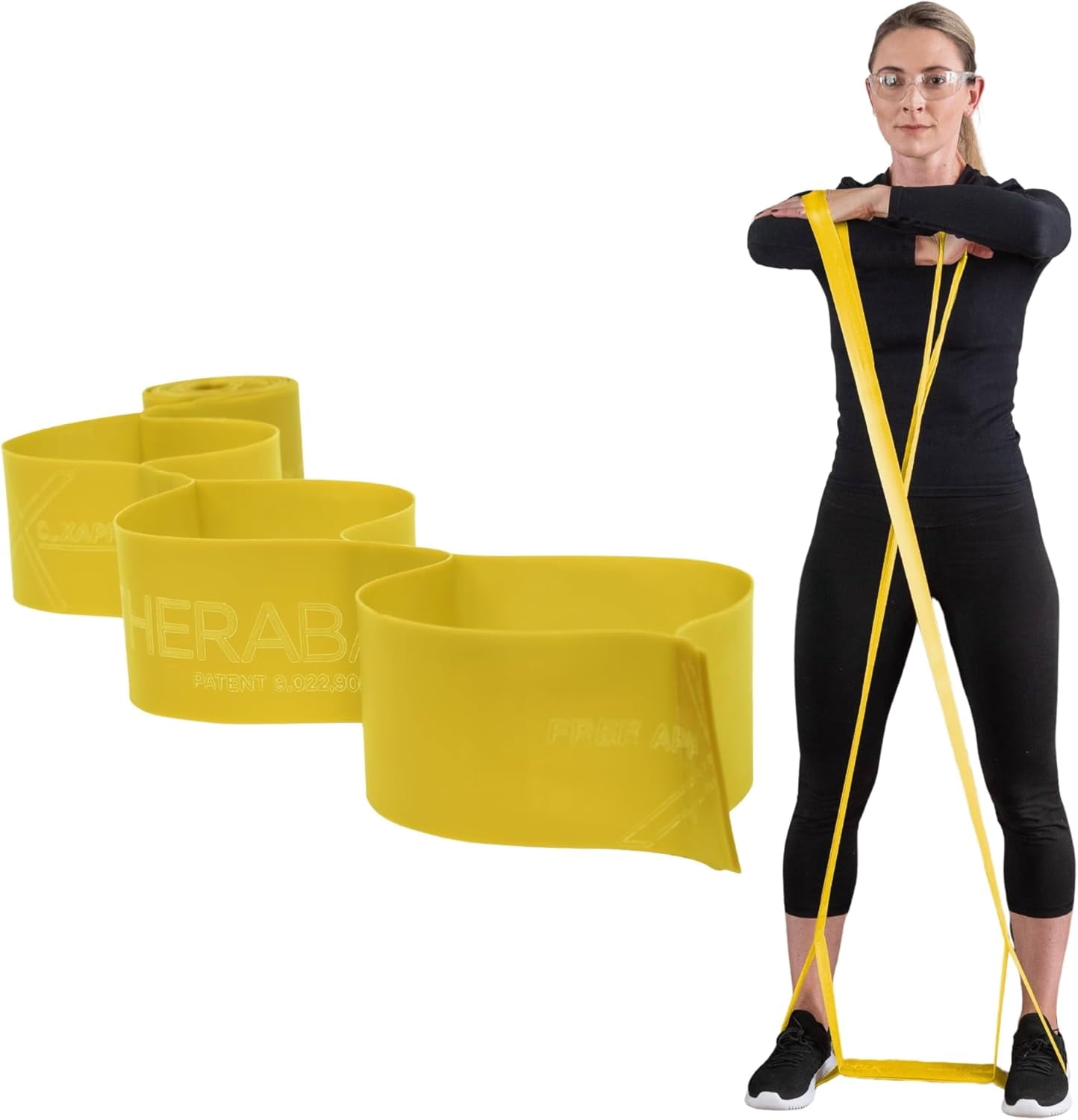 JJEAN-CLX Resistance Band with Loops, 5-Foot Non-Latex Exercise Band for Mobility, Rehab, Stretching & Home Workouts, Color-Coded Resistance Levels