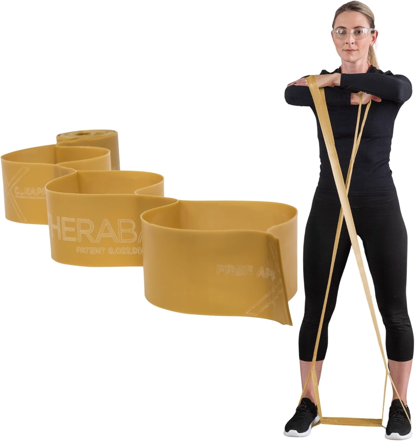 JJEAN-CLX Resistance Band with Loops, 5-Foot Non-Latex Exercise Band ...