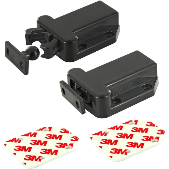 JJEAN-Cabinet latches,Push Latch, Rebound self-Locking Device, with Automatic pop-up Function Cabinet Lock, Prevent The Door from Sliding, Convenient and Practical, Easy to Install. (2 Pack)