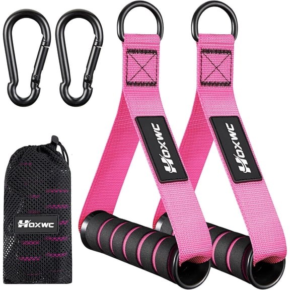 JJEAN-Cable Handles Gym Equipment, Heavy Duty Resistance Band Handles, Replacement Exercise Handles for Cable Machine, Pulley System, Strength Trainer, Pull Down Workout, Home Gym Cable Attachments