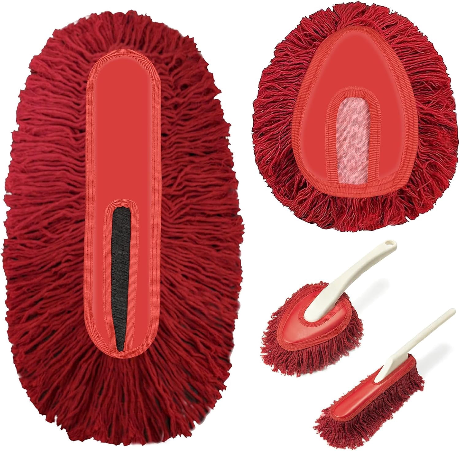 JJEAN-Car Duster Detailing Kit Replacement for California Car Duster Exterior Interior Cleaner Soft Cotton Mop Quickly Safely Removes Light Daily Dust for Car Dust Pollen Removing （Handle Not Include