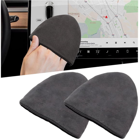 JJEAN-Car Screen Cleaner, 4.723.93" Microfiber Auto Screen Cleaning Pad, Foldable Touch Screen Cleaner Cloth for Vehicle Dashboard LCD Display, Interior Car Accessories (Triangle, 2PCS)