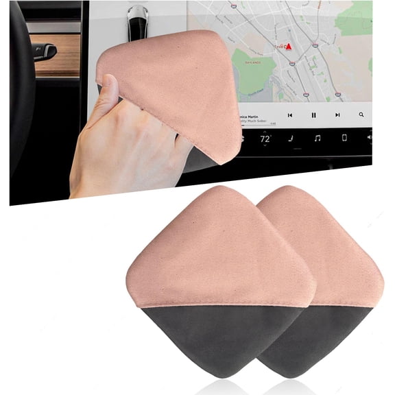 JJEAN-Car Screen Cleaner, Microfiber Auto Screen Cleaning Pad, Foldable Touch Screen Cleaner Cloth for Vehicle Dashboard LCD Display, Interior Car Accessories