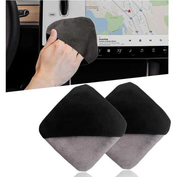 JJEAN-Car Screen Cleaner, Microfiber Auto Screen Cleaning Pad, Foldable Touch Screen Cleaner Cloth for Vehicle Dashboard LCD Display, Interior Car Accessories