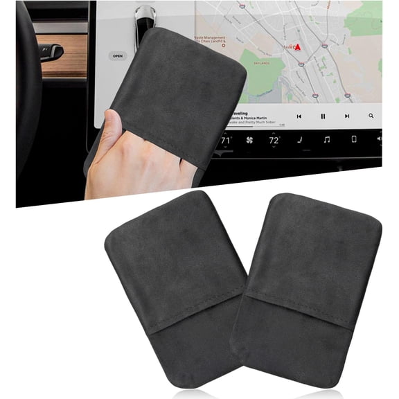 JJEAN-Car Screen Cleaner, Microfiber Auto Screen Cleaning Pad, Foldable Touch Screen Cleaner Cloth for Vehicle Dashboard LCD Display, Interior Car Accessories