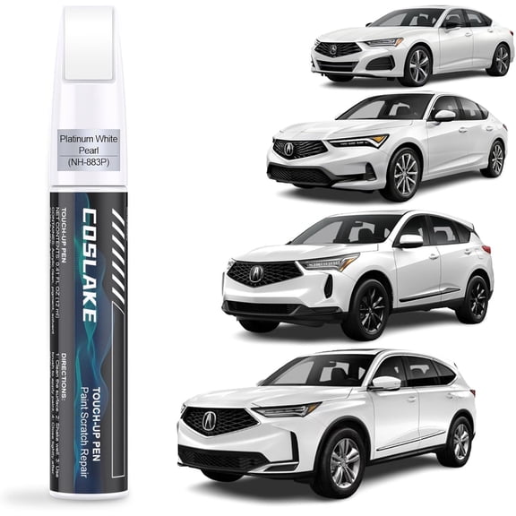 JJEAN-Car Touch Up Paint(Platinum White Pearl(NH-883P)) for Acura, Car Paint Scratch Repair Kit, Quick & Easy Solution to Repair, 2 in 1 Scratch Remover Pen with 2PCS Disposable Micro Applicators