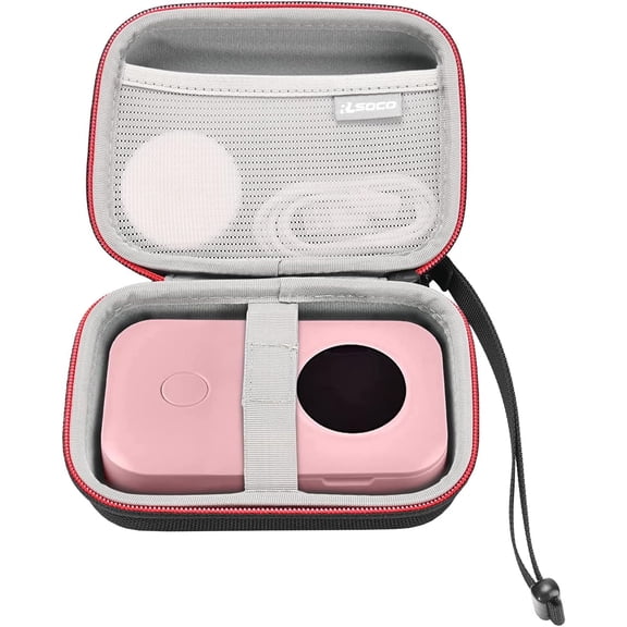 JJEAN-Carrying Case for Phomemo D30 Label Maker Machine & NIIMBOT D110/D11 Label Maker, Holds Label Tapes and Cable | Compact Design with YKK Zipper & Scratch Protection - Black (Case Only)