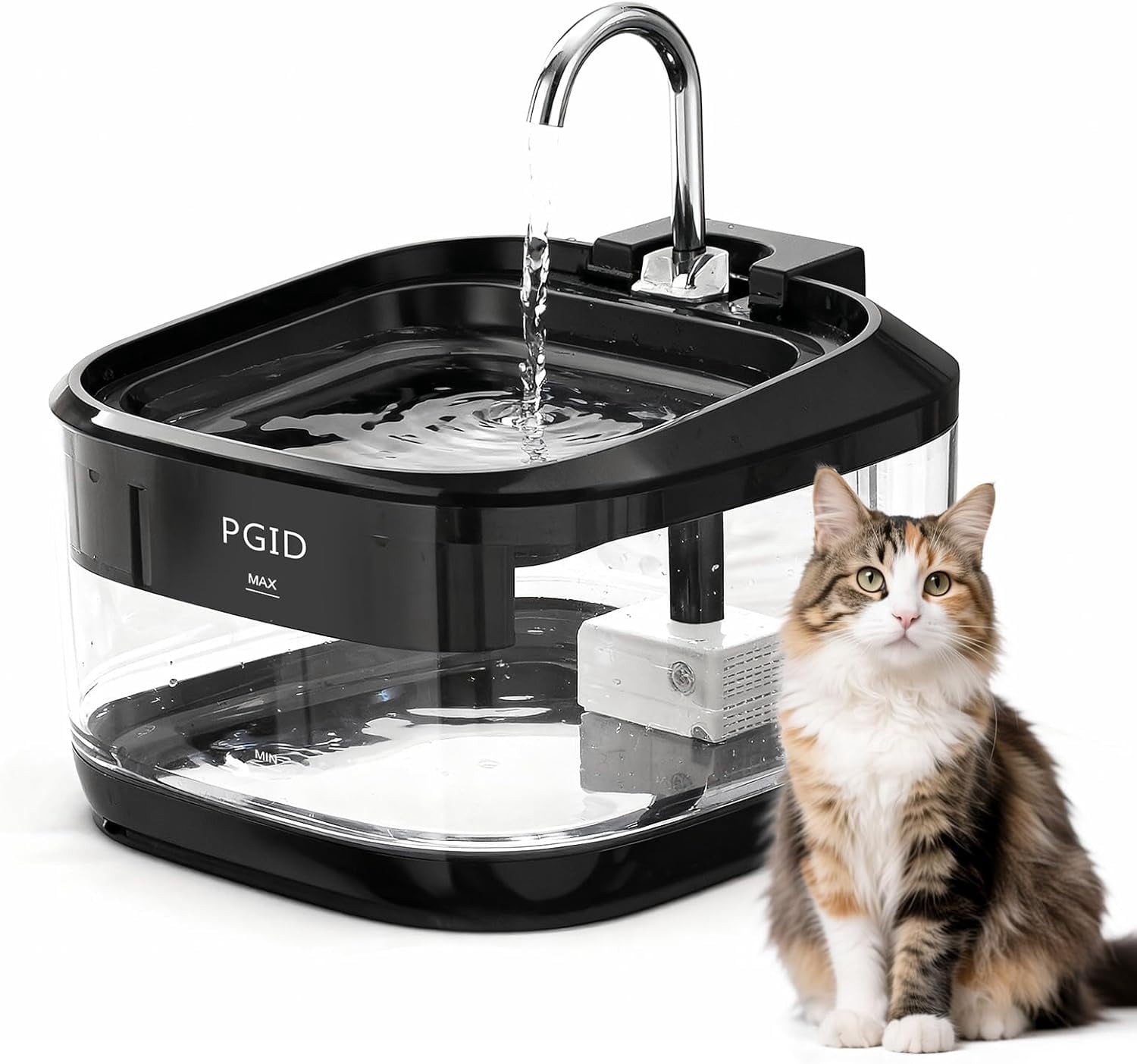 JJEAN-Cat Water Fountain for Drinking,108oz/3.2L Automatic Water Dispenser for Cats, Water Fountains for Cats Indoor Outdoor, Corded Dog Water Fountain