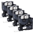 thumbnail image 1 of JJEAN-Compatible with Dymo Rhino Heat Shrink Tube Labels, 9mm 3/8" x 4.9', 18053 A18053, Black on White, Compatible with Dymo Rhino 4200 5200 5000 6000 Industrial Label Maker, 4-Pack, 1 of 4