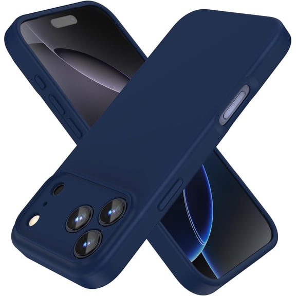JJEAN-Compatible with Magsafe for iPhone 17 Pro Max Silicone Case 6.9 inch, Magnetic Liquid Silicone Protective Shockproof Bumper Rubber Gel Shell Cover - Navy Blue