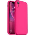 thumbnail image 1 of JJEAN-Compatible with iPhone XR Case, Upgraded Liquid Silicone with [Flat Edges] [Camera Protection] [Soft Anti-Scratch Microfiber Lining] Phone Case for iPhone 10 XR 6.1 inch - Hot Pink, 1 of 4
