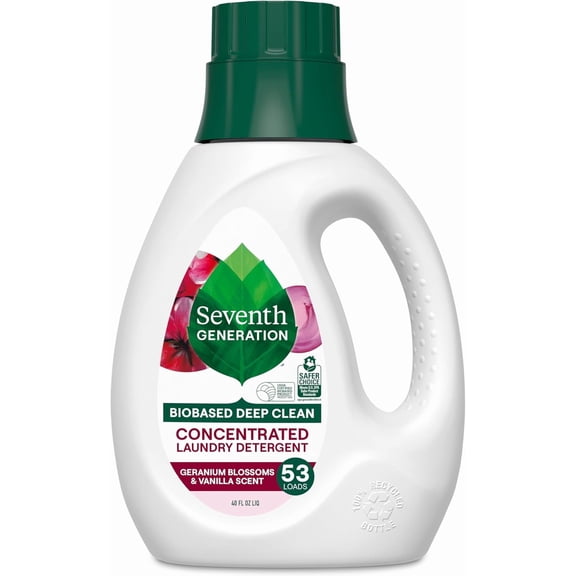 JJEAN-Concentrated Laundry Detergent, Stain Fighting Formula, Geranium Blossom & Vanilla, 40 oz (53 Loads)