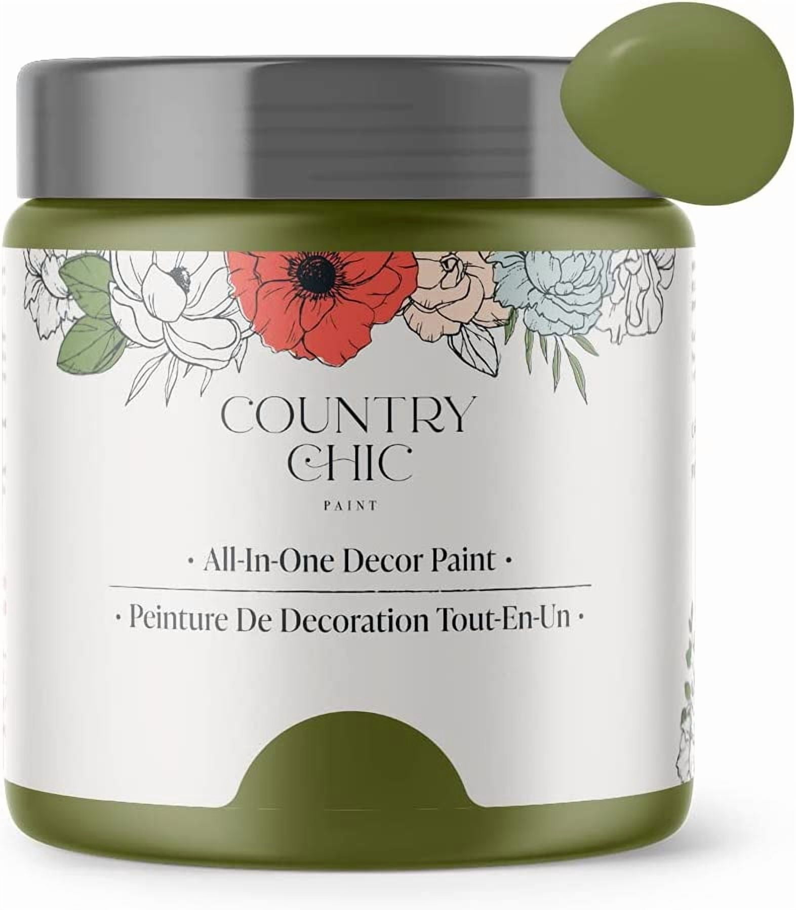 JJEAN-Country Chic All-in-One Chalk Paint for Furniture, Cabinets, Home Decor, Eco-Friendly, Matte Finish, Built-In Primer & Top Coat for Wood, Metal - Secret Garden (Green) - 4 oz (118 ml)