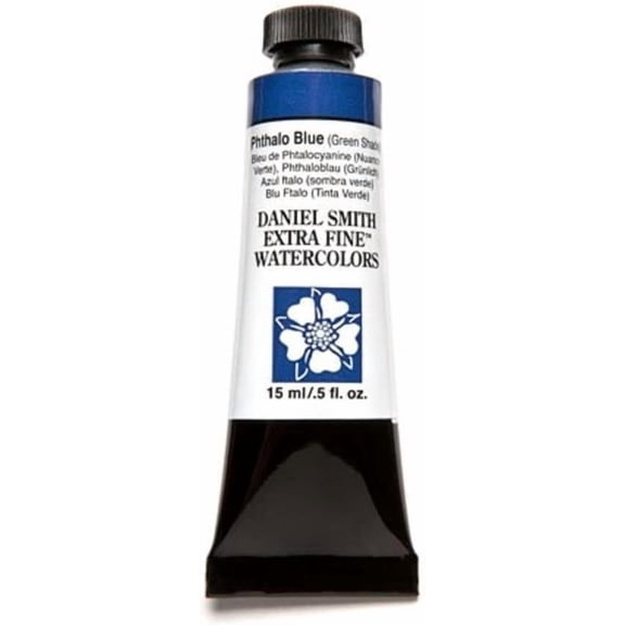 JJEAN-Daniel Smith Extra Fine Watercolor 15ml Paint Tube, Phthalo Blue Green Shade (284600077), 0.5 Fl Oz (Pack of 1)
