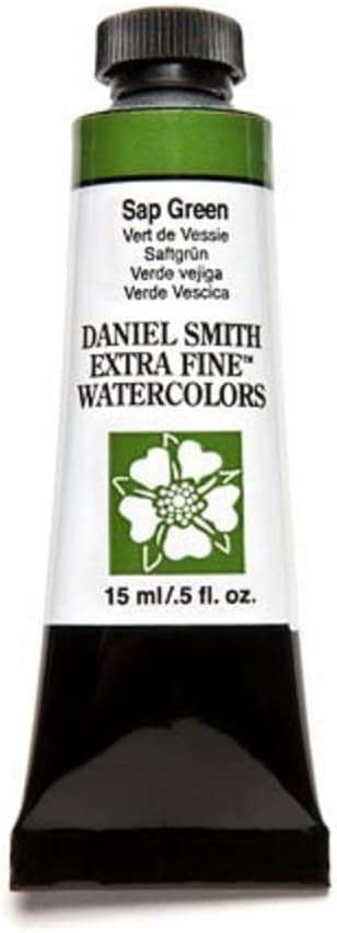 JJEAN-Daniel Smith Extra Fine Watercolor 15ml Paint Tube, Sap Green (284600102), 0.5 Fl Oz (Pack of 1)