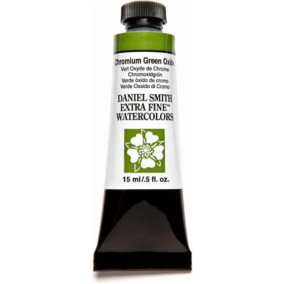 JJEAN-Daniel Smith Extra Fine Watercolor Paint, 15ml Tube, Chromium Green Oxide, 284600024, 0.5 Fl Oz (Pack of 1)