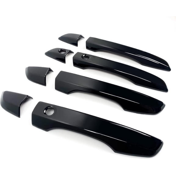 JJEAN-Door Handle Covers Trim Compatible With 10th Gen Honda Civic Sedan Hatchback Coupe Type R 2016 2017 2018 2019 2020 2021 Exterior Door Handles with smart Entry keyhole Glossy black Car Decoratio