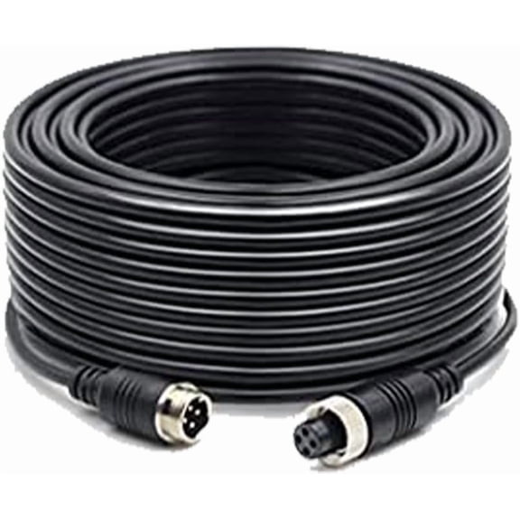 JJEAN-Extension Cable for Camera System, Power Cable GX12-4 / M12 with 4-Pin Connector for Car Camera & Monitor Power Video Cord Extension Waterproof for RV Car Truck Bus Van Trailer Camper (33FT/ 10