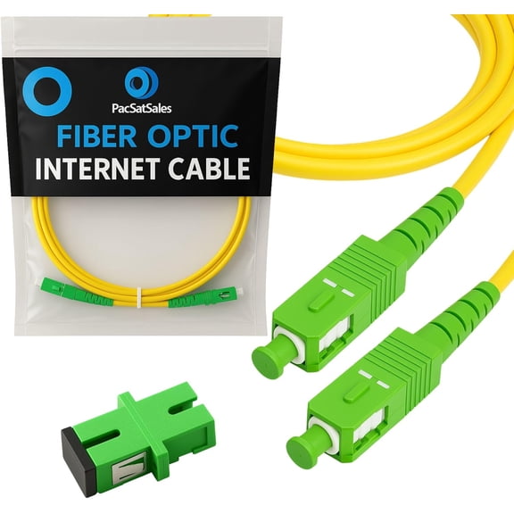JJEAN-Fiber Optic Internet Cable - 80ft / 25M SC/APC to SC/APC Single Mode Fiber Optic Cable att & Connector - Replacement Fiber Patch Cable/Fiber Optic Cable Extender