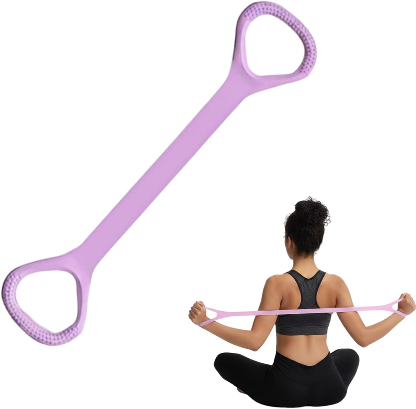 JJEAN-Figure 8 Fitness Resistance Band, Exercise Resistance Bands for Women, Resistance Bands with Handles for Arms, Back, Shoulders, Legs and HIPS Working Out