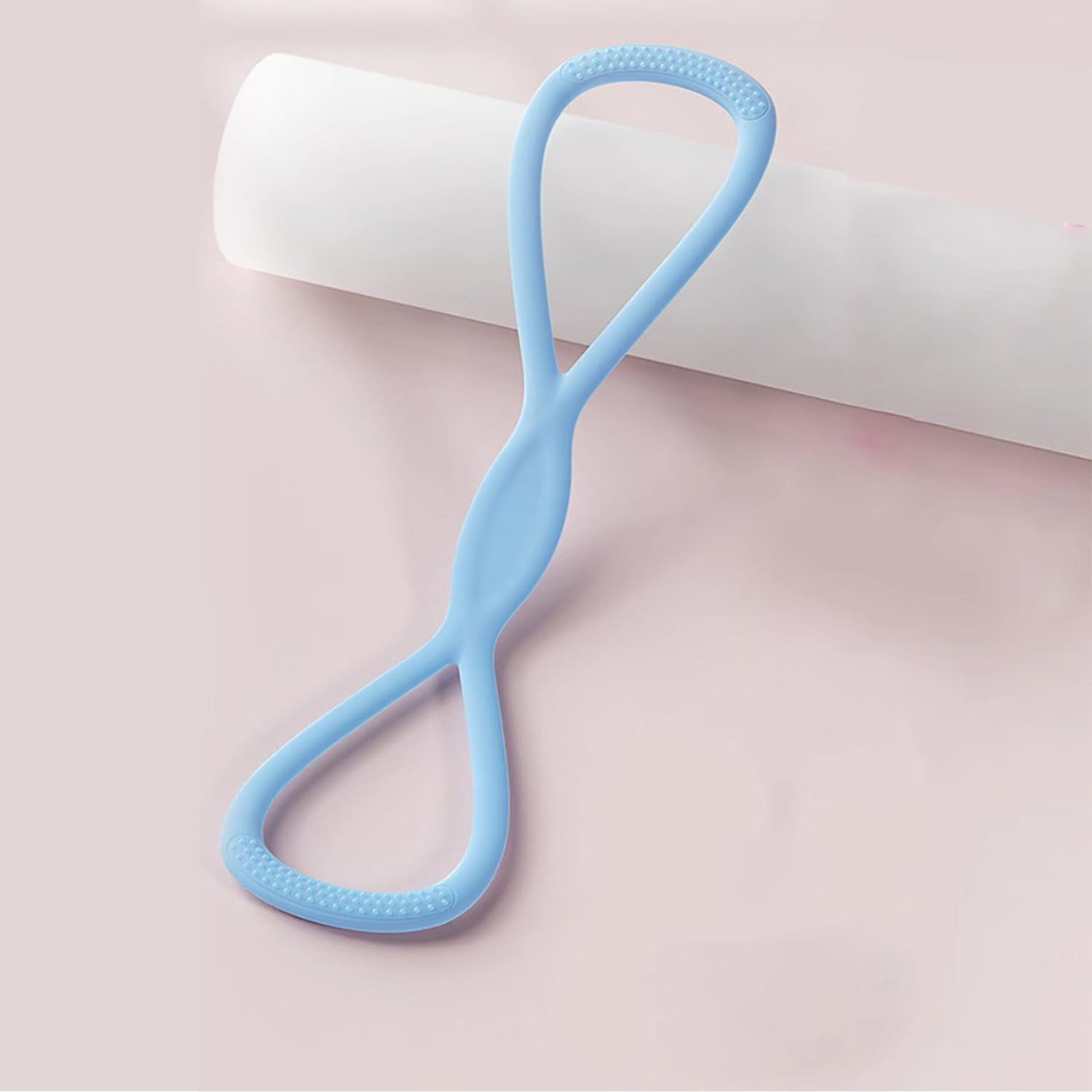 JJEAN-Figure 8 Resistance Bands for Women & Men – 15LB Silicone Pull Rope for Shoulder, Back & Arm Workout – Non-Slip Handles, Home Gym, Yoga & Physical Therapy – Toning, Posture Correction