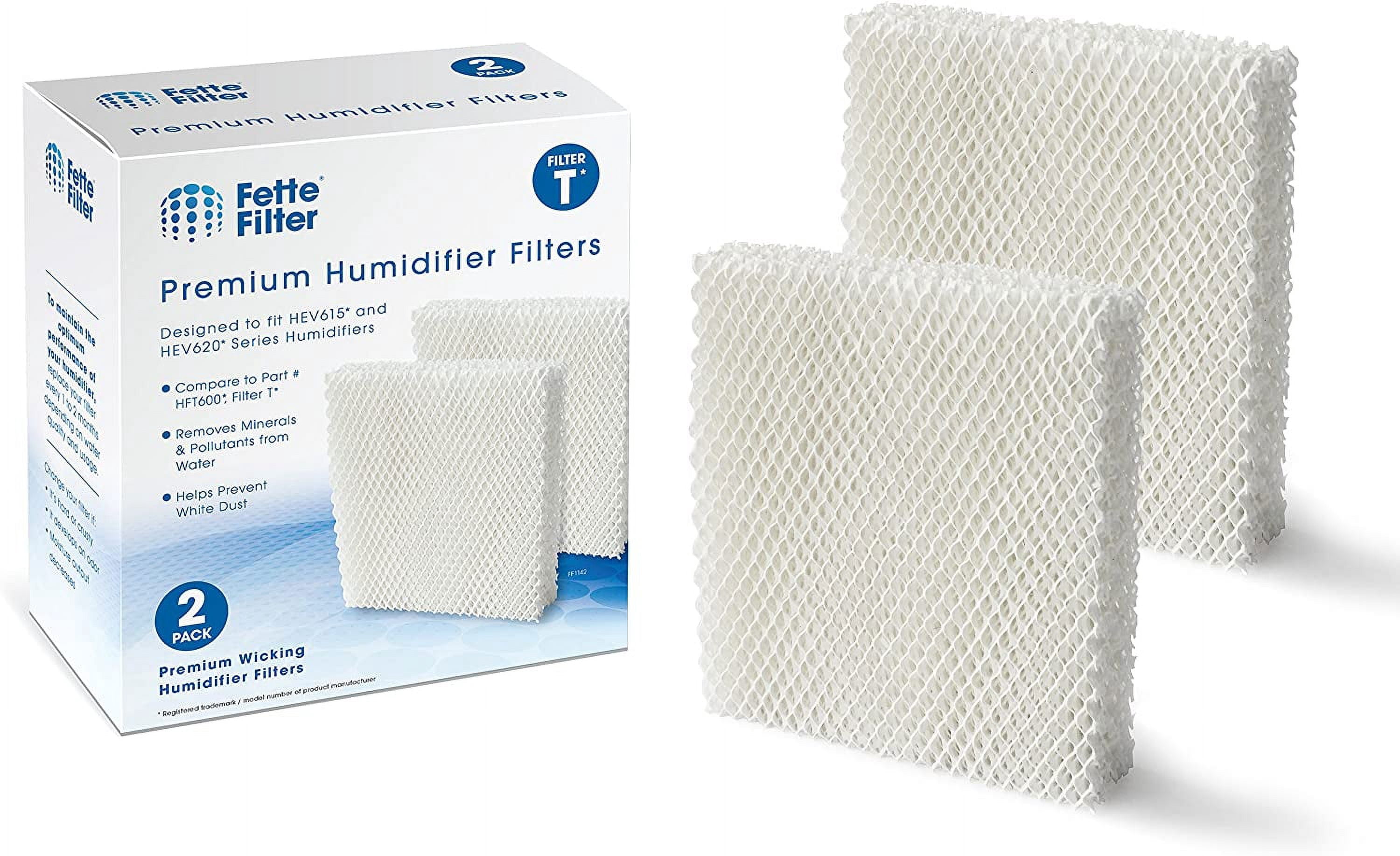 JJEAN-- Filter T Humidifier Wicking Filters Compatible with Honeywell HFT600T HFT600PDQ for Honeywell Tower Humidifier HEV615 Series & HEV620 Series. Includes 2 Replacement Filters.