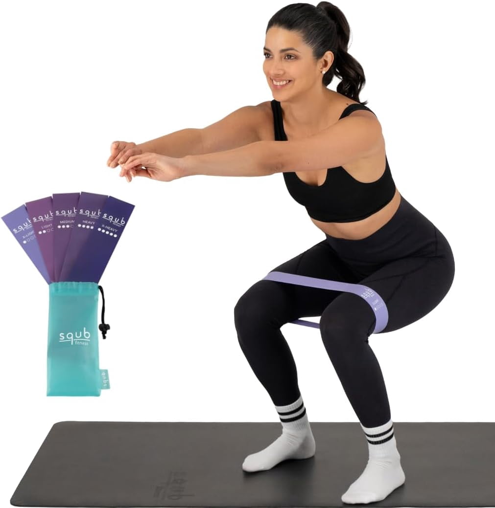 JJEAN-Fitness Resistance Bands Set Stretch Bands for Exercise Bands Resistance for Home Workout Bands, with Handles Bands for Working Out Portable Fitness Bands Resistance Bands for Women Elastic Ban