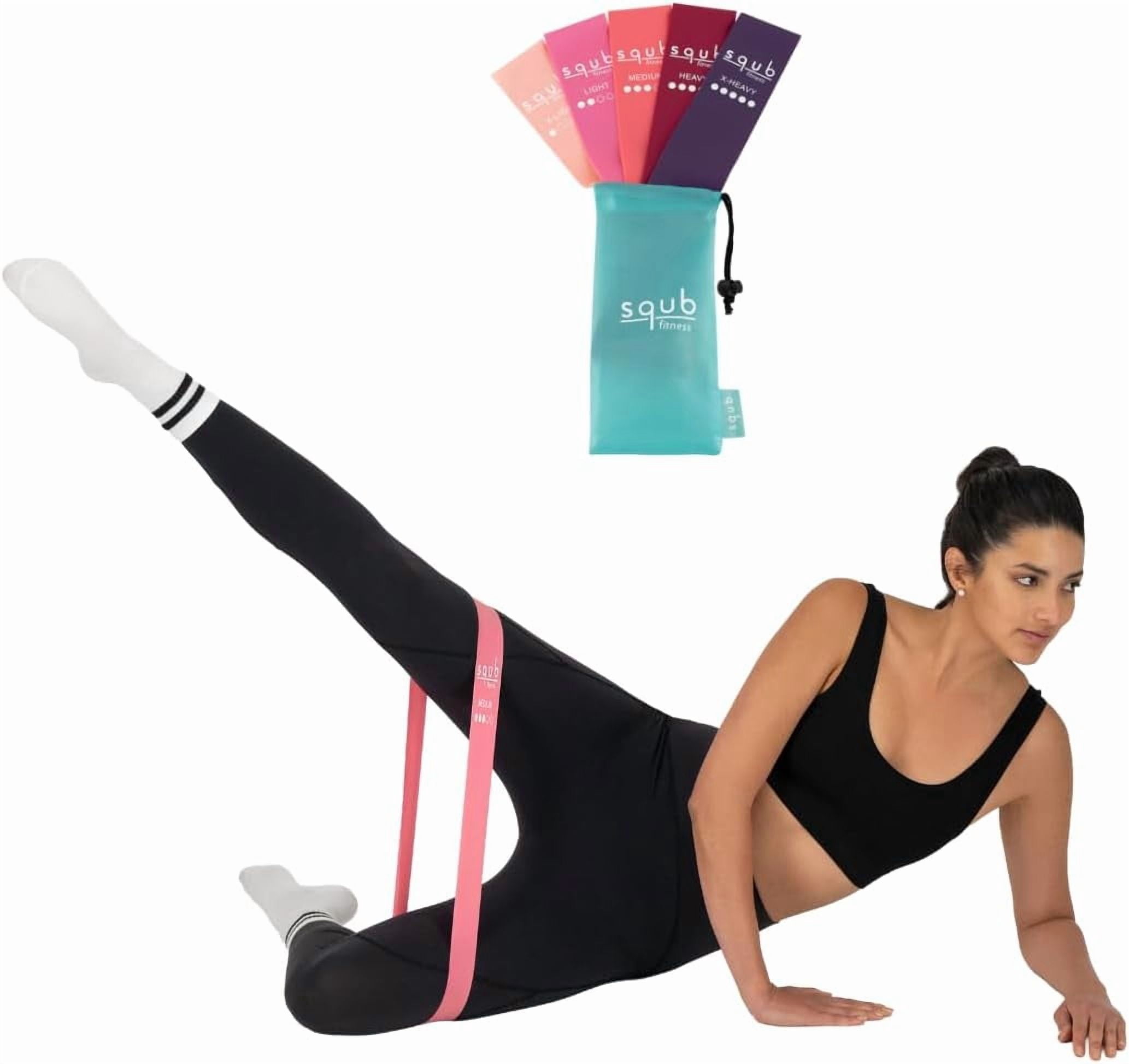 JJEAN-Fitness Resistance Bands Set Stretch Bands for Exercise Bands Resistance for Home Workout Bands, with Handles Bands for Working Out Portable Fitness Bands Resistance Bands for Women Elastic Ban
