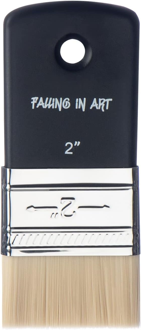 JJEAN-Flat Paddle Paint Brush, Scale Brush for Oil and Acrylic Paints,2 Inch