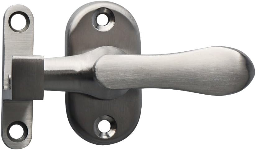 JJEAN-Flip Latch Lock, 360 Degree Swinging Gate Latches Door Lock, SUS304 Stainless Steel Gate Hardware for Gate Sliding Door Cabinet Window, Brushed