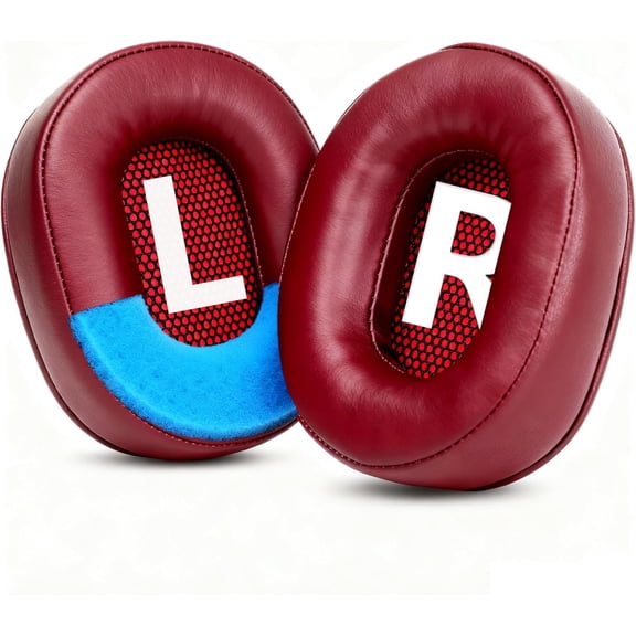 JJEAN-Force Recon 200 Replacement Ear Pads Cushions Compatible with Turtle Beach Ear Force Recon 200 100 150 Gaming Headset Protein Leather Accessories-Red