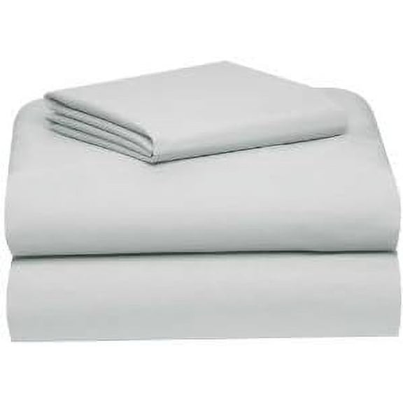 JJEAN-Full XL 100% Microfiber Double Brushed Sheet Set - Extra-Soft, Breathable & Wrinkle-Free - 15" Deep Pockets, 54" x 80" - Ideal for Extra Long Full Beds - 4PC Set (Full XL, Light Grey)