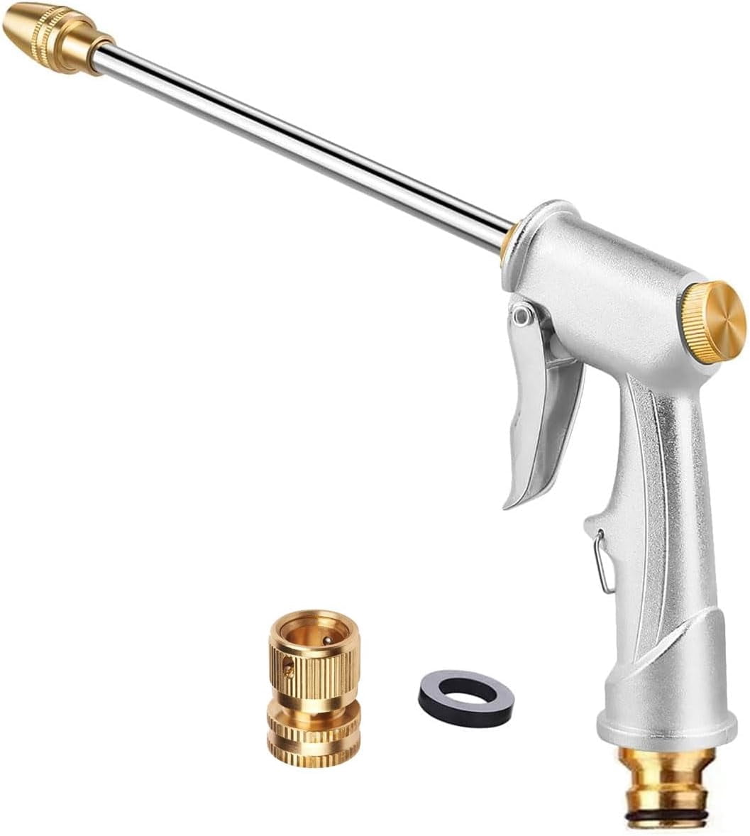 JJEAN-Garden Hose Nozzle Sprayer High Pressure Garden Hose Nozzle Heavy Duty Water Sprayer for Garden Spray Patio Outdoor Washer Pet Shower Car Wash attachment