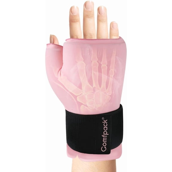 JJEAN-Hand Ice Pack Glove for Arthritis Pain Relief, Wrist Ice Pack Wrap for Carpal Tunnel, Reusable Gel Cooling Glove for Tenosynovitis, Swelling, Surgery, Tendonitis