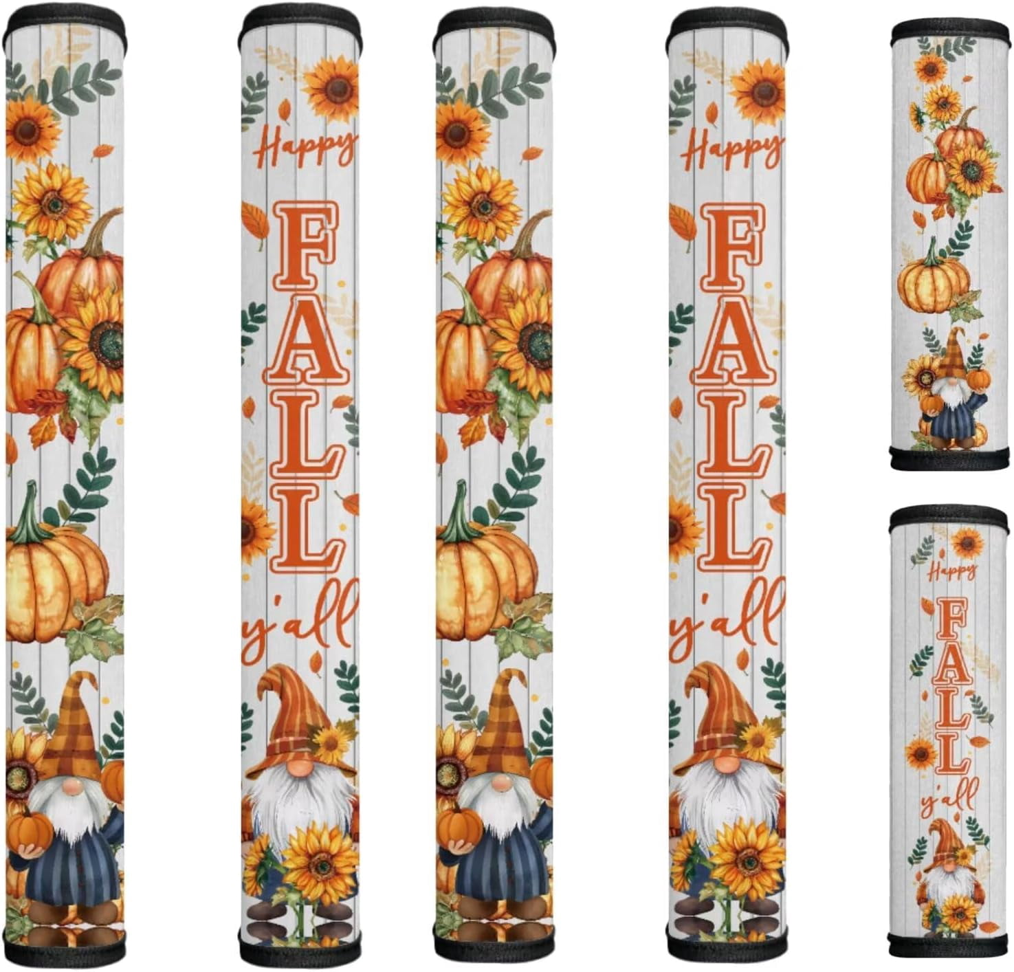 JJEAN-Happy Fall Refrigerator Handle Covers Set of 6 Fashion Kitchen Appliance Handle Covers Non-Slip Washable Autumn Pumpkin Fridge Door Handle Protector, Keep Off Fingerprints,Food Stains