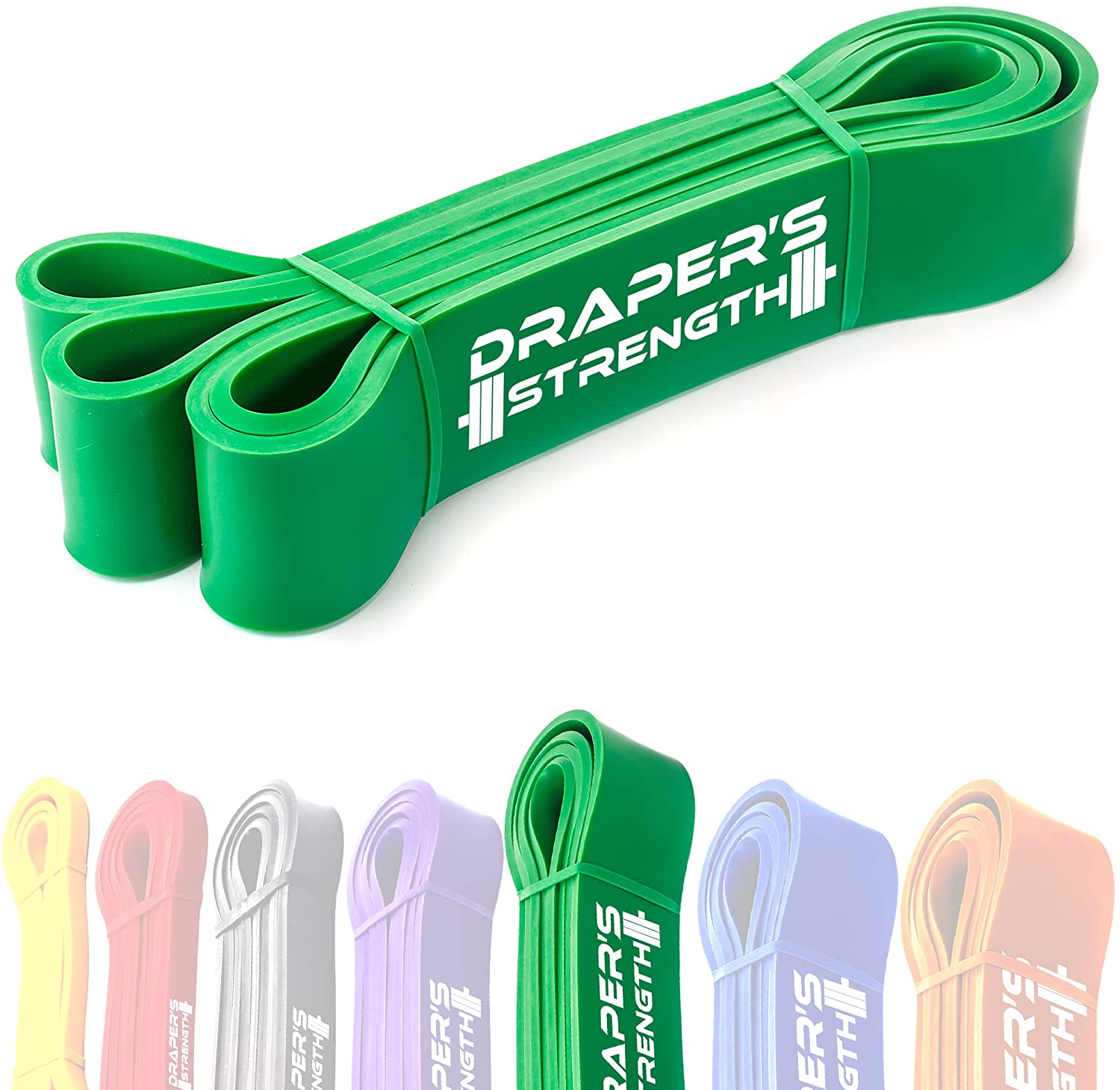 JJEAN-Heavy Duty Resistance Stretch Loop Bands for Powerlifting Workout Exercise and Assisted Pull Ups