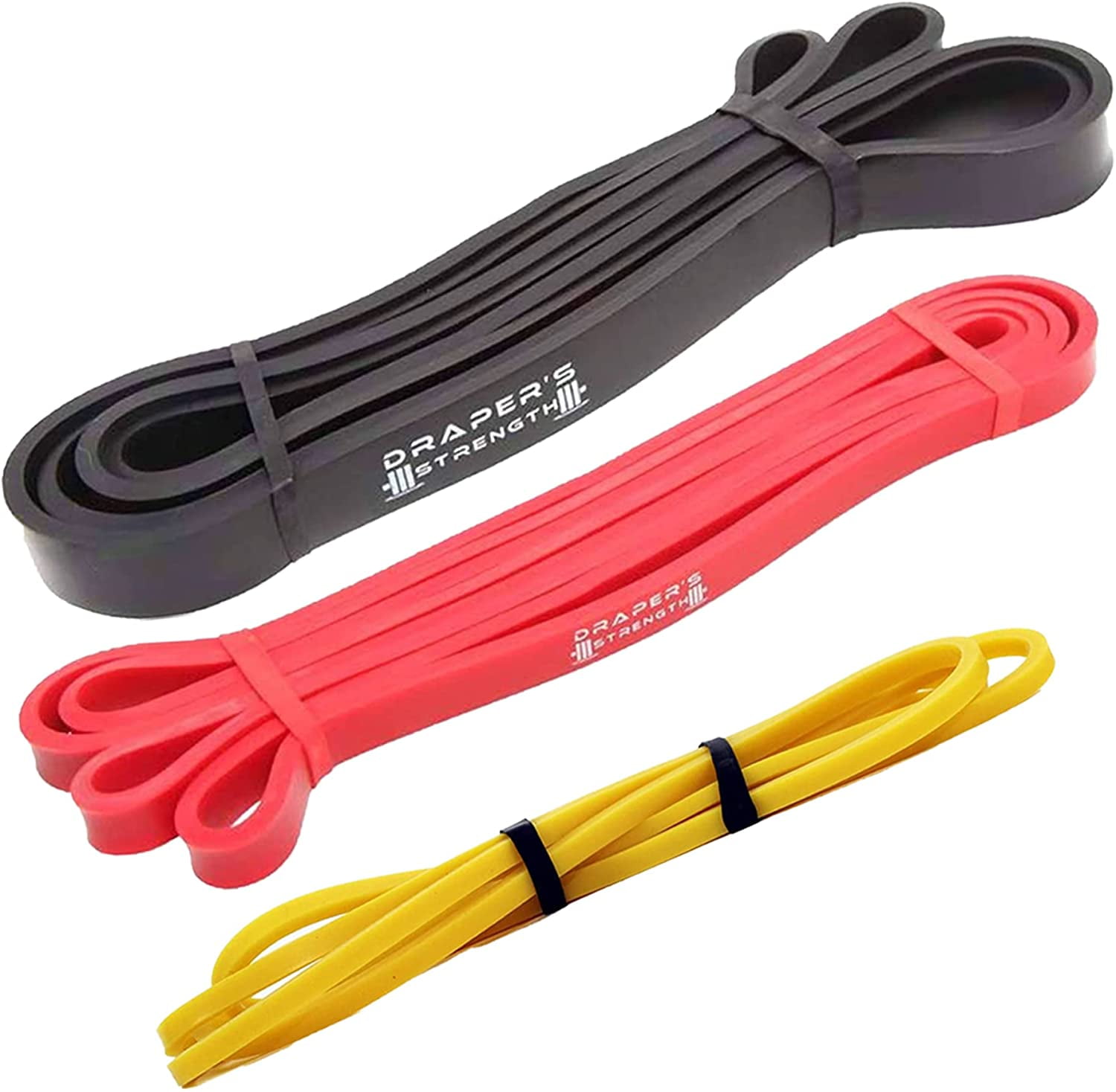 JJEAN-Heavy Duty Resistance Stretch Loop Bands for Powerlifting Workout Exercise and Assisted Pull Ups