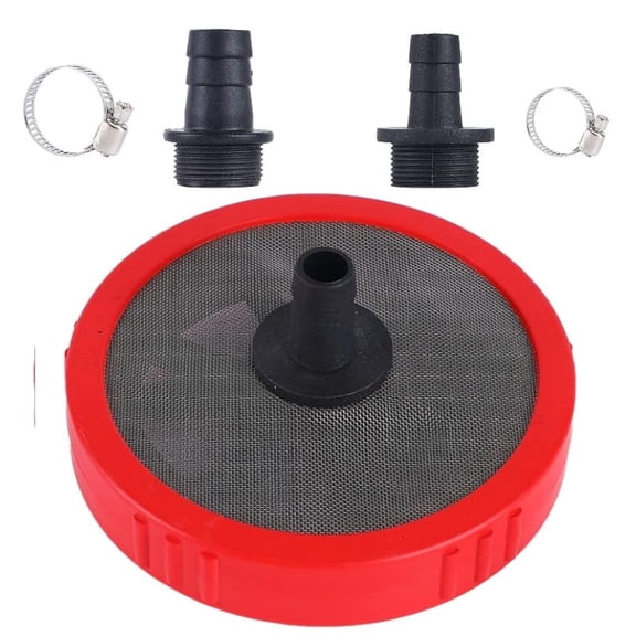JJEAN-Household Hose Filter, Water Pump Sedimentation Filter,40 Mesh 304 Stainless Steel,Including 2 Connecting Ports(ID1/2'',ID3/4'') and 2 Clamps,Used for Sprayer Pump, Pressure Washer