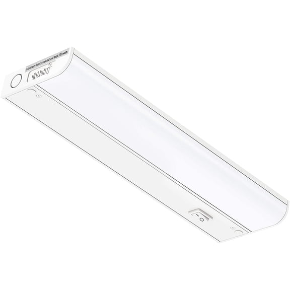 JJEAN-Inlight 12-inch Hardwired Only LED Under Cabinet Lighting, Soft White(3000K), Dimmable, Matte White Finished, ETL Listed, IN-0201-11-WH